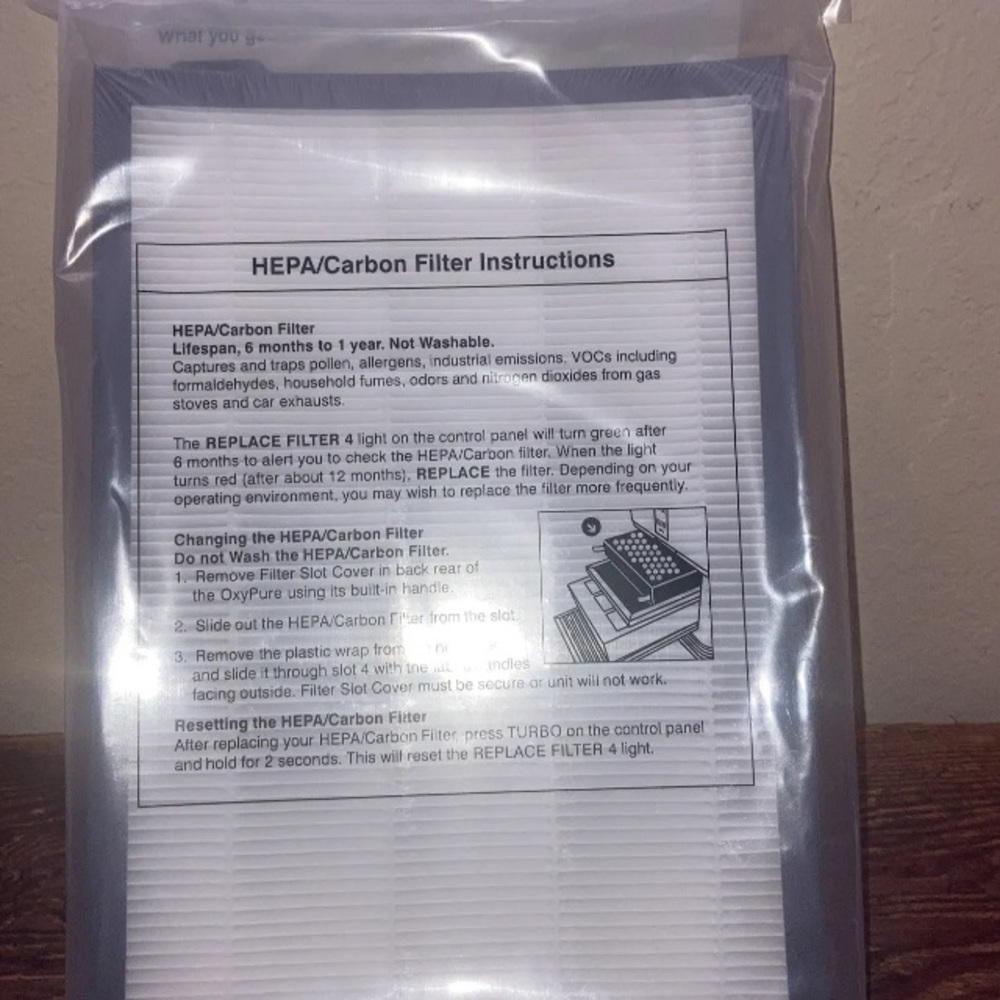 NuWave OxyPure HEPA Carbon Filter, NEW Factory Sealed #47108, 13x9x1.5